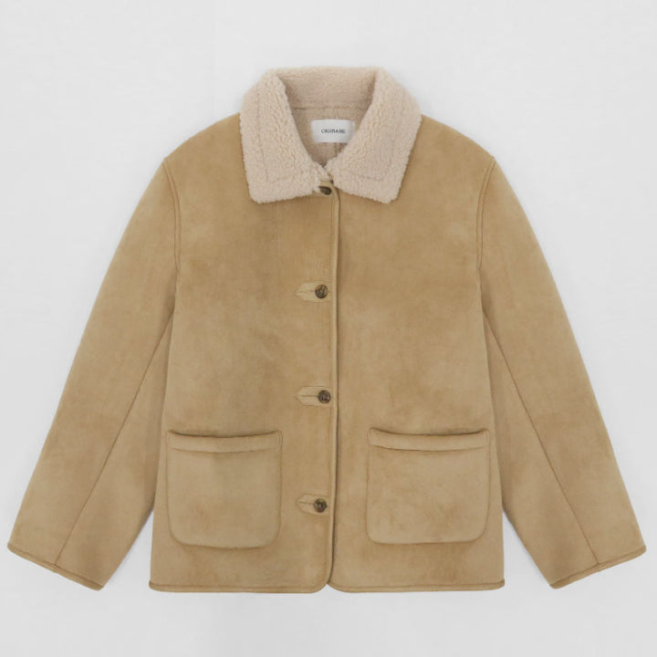 [BUNJANG] Gaenysra Beige Suede Mouton / (1회착용) 가내스라 베이크 스웨이드 무스탕