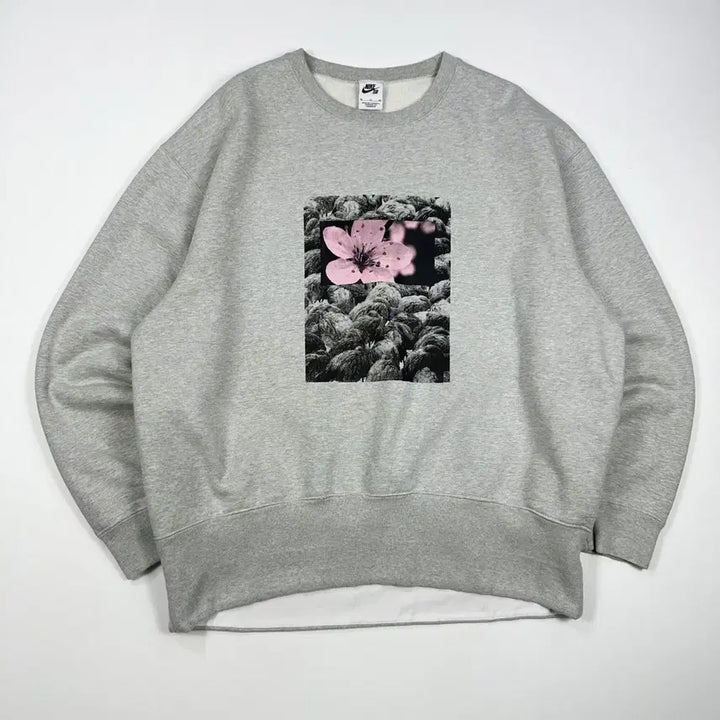 [BUNJANG] Nike SB Flower Box Logo Gray Sweatshirt (XL) / 나이키SB 플라워 박스 로고 그레이 맨투맨 (XL)