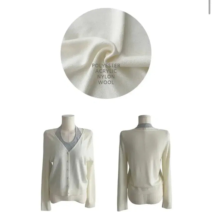 [BUNJANG] Classic Blanc Layered Halterneck Cardigan / 클래식블랑 레이어드 일체형 홀터넥 가디건