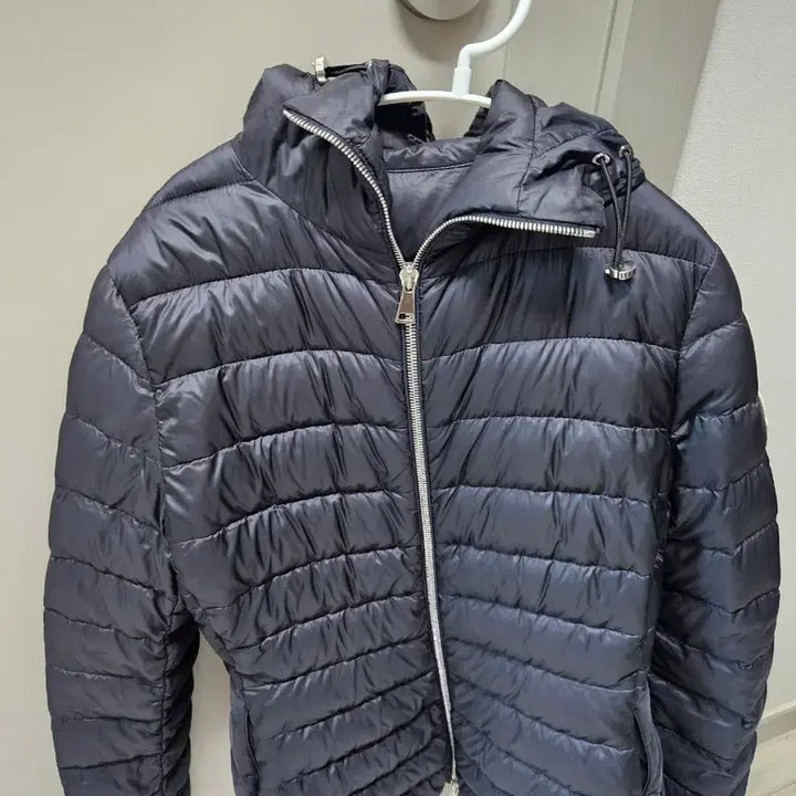 [BUNJANG] Black Lightweight Padded Hooded Jumper / 블랙 경량 패딩 점퍼 후드집업