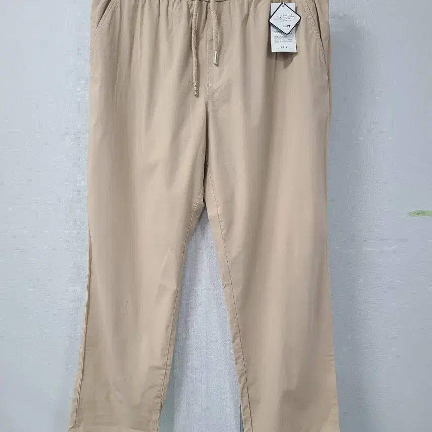 [BUNJANG] UGIZ Beige Cotton Pants / UGIZ 베이지색 면바지 허리밴딩 새상품