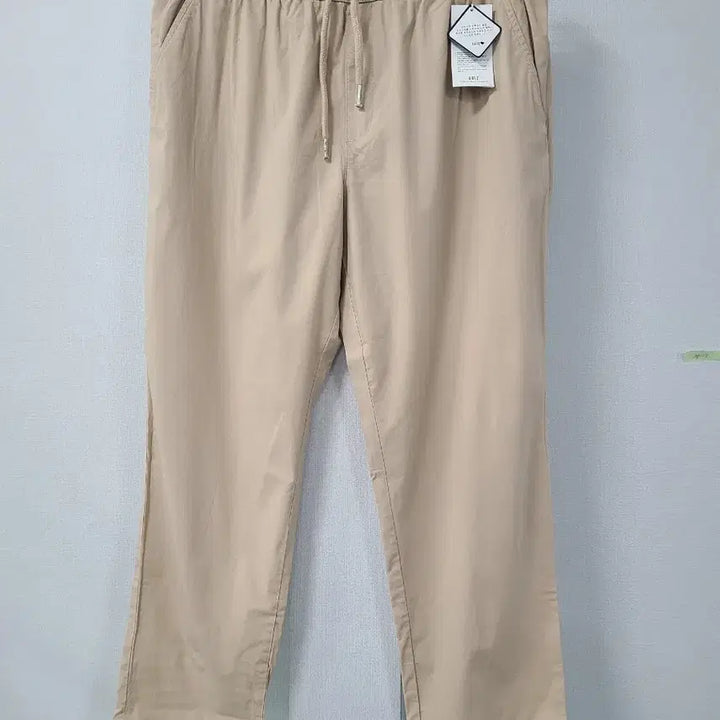 [BUNJANG] UGIZ Beige Cotton Pants / UGIZ 베이지색 면바지 허리밴딩 새상품