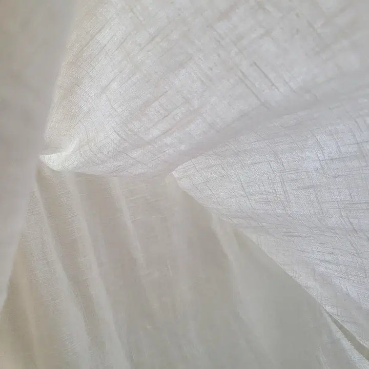 [BUNJANG] White Linen Lace Detail Sleeveless Blouse / 레이스 넥 화이트 린넨 나시 블라우스