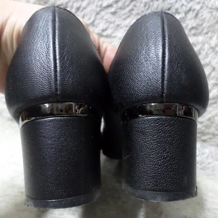[BUNJANG] Kumkang Xenia Loafers - Black, Used / 후루룩구제 235 금강 제니아 구두 로퍼 블랙 굽5 중고 신발