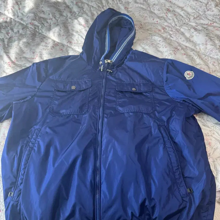 [BUNJANG] Moncler Windbreaker Blue Jacket / 몽클레어 바람막이 블루