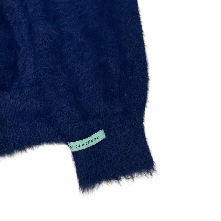 [BUNJANG] InstantFunk Hairy Volume Boucle Knit Navy 0 / 인스턴트펑크 헤어리 불륨 부클 니트 네이비 0