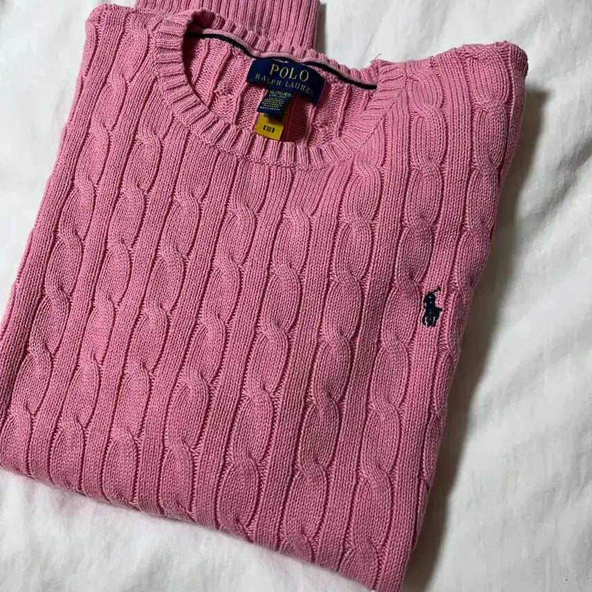 [BUNJANG] Polo Boys Florida Pink Knit Sweater / 폴로 보이즈 니트 플로리다 핑크