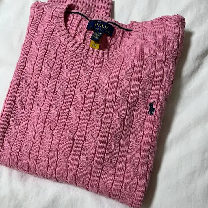 [BUNJANG] Polo Boys Florida Pink Knit Sweater / 폴로 보이즈 니트 플로리다 핑크