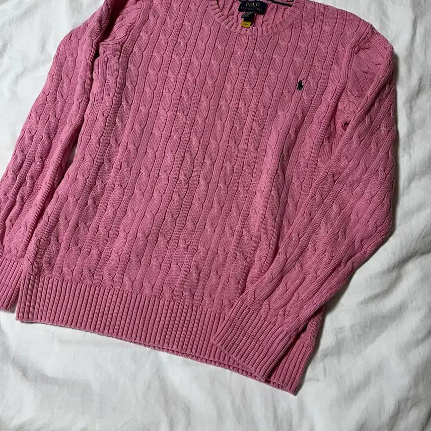 [BUNJANG] Polo Boys Florida Pink Knit Sweater / 폴로 보이즈 니트 플로리다 핑크