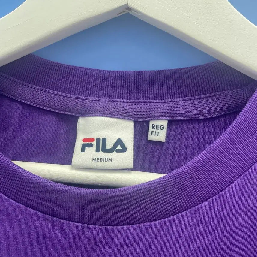[BUNJANG] BTS FILA Purple T-Shirt (M) / BTS 방탄 콜라보 FILA 휠라 보라색 반팔 티셔츠 M
