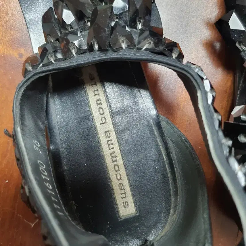 [BUNJANG] Suecomma Bonnie Onyx Thong Sandals 230 / 슈콤마보니 블랙 오닉스  쪼리 샌들 230