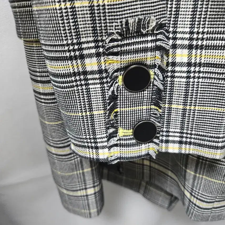 [BUNJANG] EGOIST Check Double Long Jacket (Size 66) / EGOIST 에고이스트 체크 더블 롱 자켓66