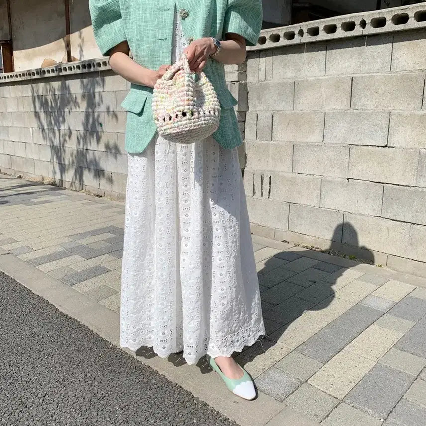 [BUNJANG] Vicinni Wannabe Tweed Jacket (Mint) / 바이씨니 제작 완써니트위드jk (민트)