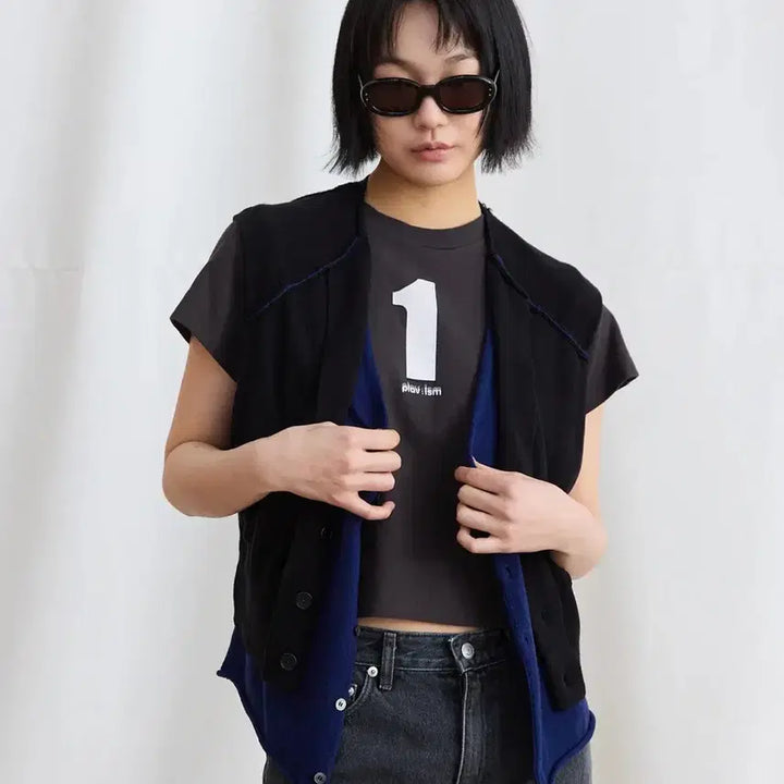 [BUNJANG] Flavism Layered Knit Vest / 플라비즘 레이어드 니트 베스트 조끼 새제품 싸게 팔아요
