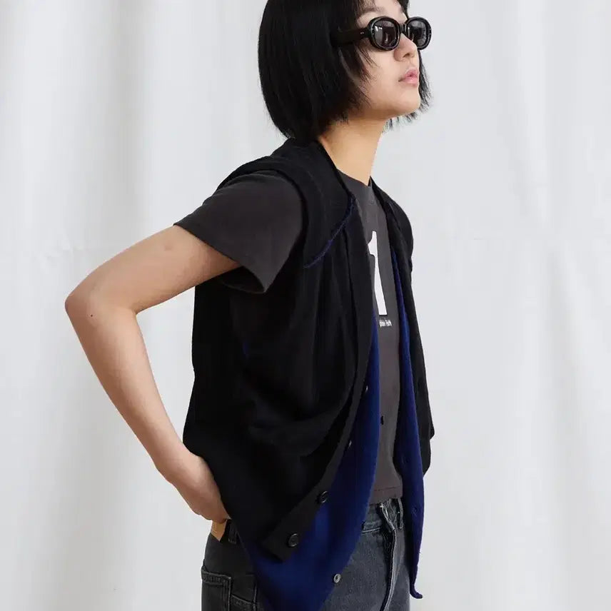 [BUNJANG] Flavism Layered Knit Vest / 플라비즘 레이어드 니트 베스트 조끼 새제품 싸게 팔아요