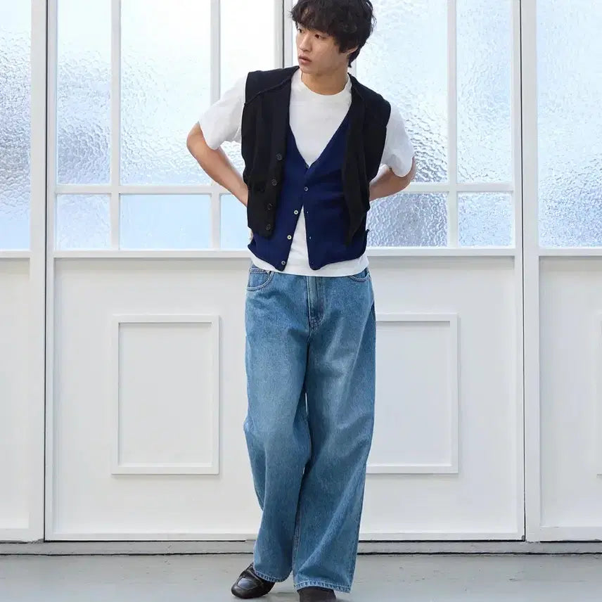 [BUNJANG] Flavism Layered Knit Vest / 플라비즘 레이어드 니트 베스트 조끼 새제품 싸게 팔아요