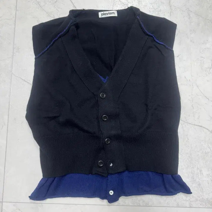 [BUNJANG] Flavism Layered Knit Vest / 플라비즘 레이어드 니트 베스트 조끼 새제품 싸게 팔아요