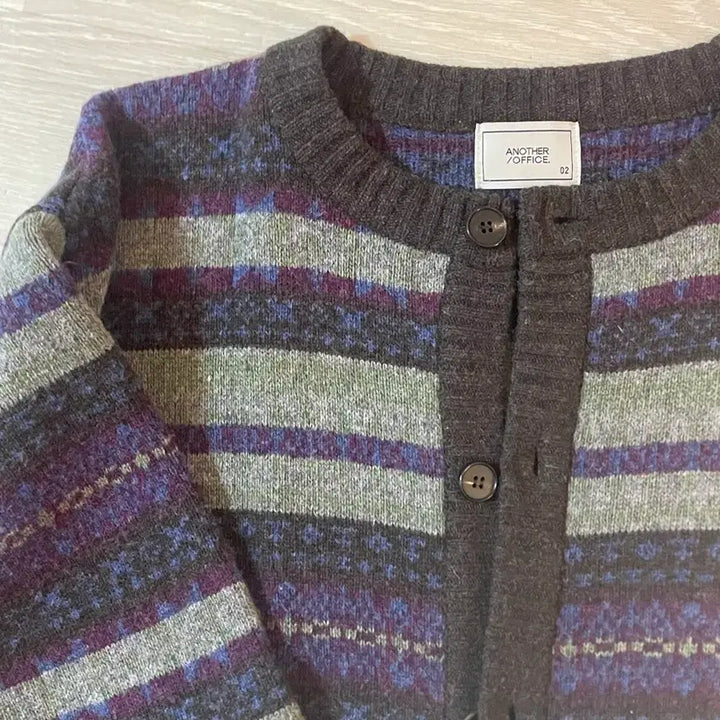 [BUNJANG] Another Office Grandma Fairisle Cardigan / 어나더오피스 Grandma Fairisle Cardigan