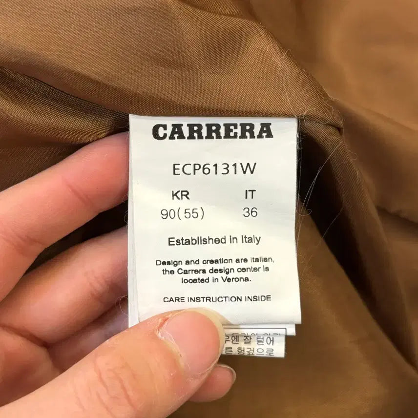 [BUNJANG] Carrera Brown Leather Jacket (Size 55) / 까레라 브라운 양가죽 자켓 55사이즈