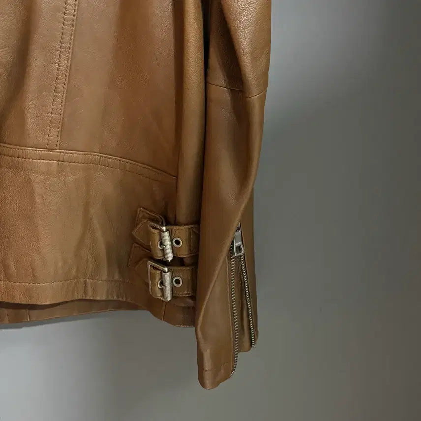 [BUNJANG] Carrera Brown Leather Jacket (Size 55) / 까레라 브라운 양가죽 자켓 55사이즈