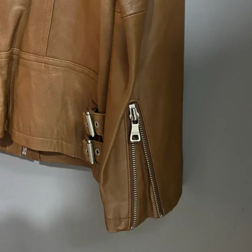 [BUNJANG] Carrera Brown Leather Jacket (Size 55) / 까레라 브라운 양가죽 자켓 55사이즈