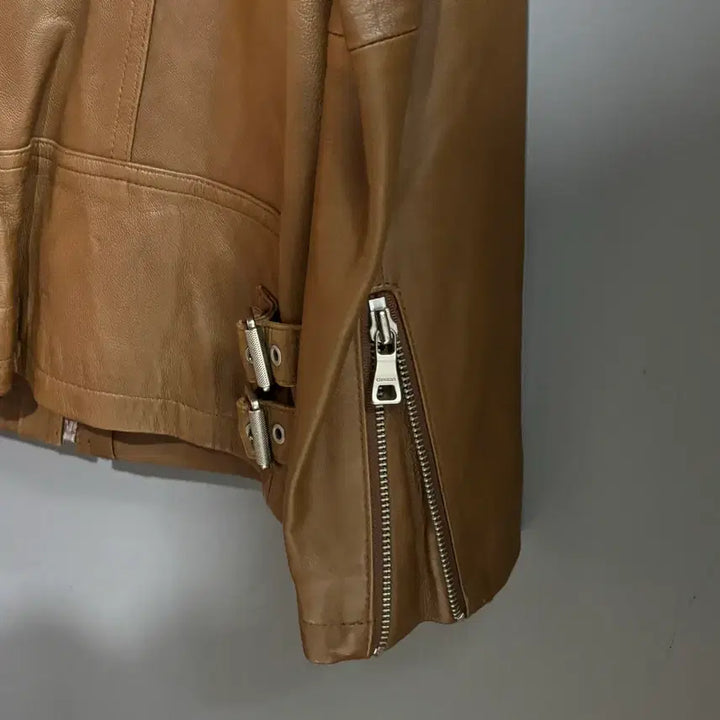 [BUNJANG] Carrera Brown Leather Jacket (Size 55) / 까레라 브라운 양가죽 자켓 55사이즈