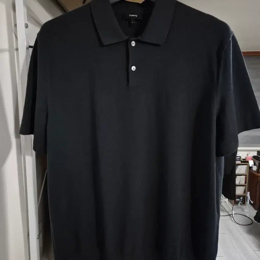 [BUNJANG] Theory Goris XL Charcoal Polo Shirt / 띠어리 PK 카라티 고리스 XL 챠콜