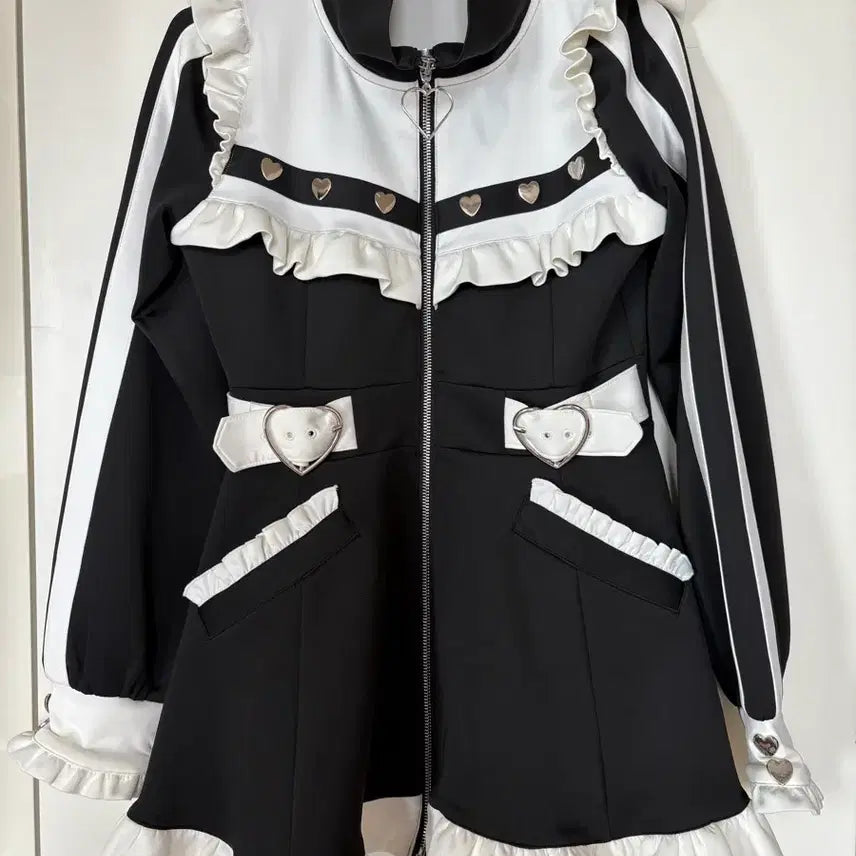 [BUNJANG] Dear My Love Frill Made Jersey One-Piece Dress / 디어마이러브 프릴메이드 져지원피스