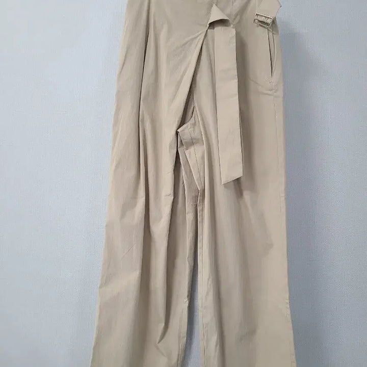 [BUNJANG] MIXXO Beige Belt Wide Pants / MIXXO 미쏘  베이지 벨트 와이드 팬츠 26
