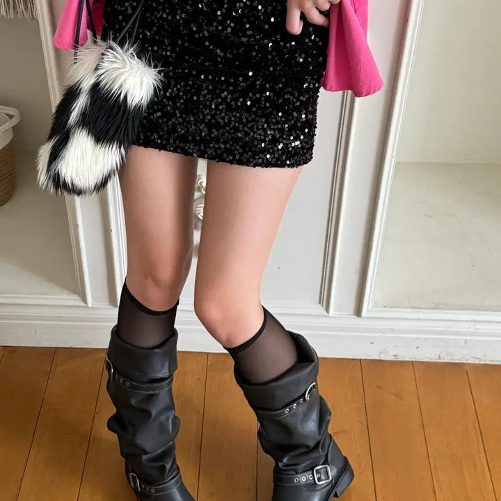 [BUNJANG] Nigh High Three-Way 3.5cm Long Boots / 