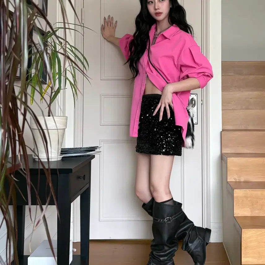 [BUNJANG] Nigh High Three-Way 3.5cm Long Boots / 