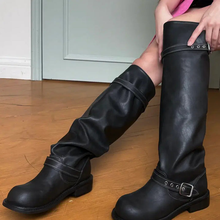 [BUNJANG] Nigh High Three-Way 3.5cm Long Boots / 