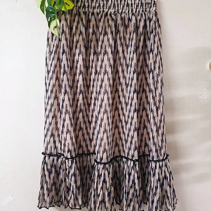 [BUNJANG] Compagna Pleated Banding Long Skirt Pink / 꼼빠니아 플리츠 밴딩 롱스커트 66 핑크 M