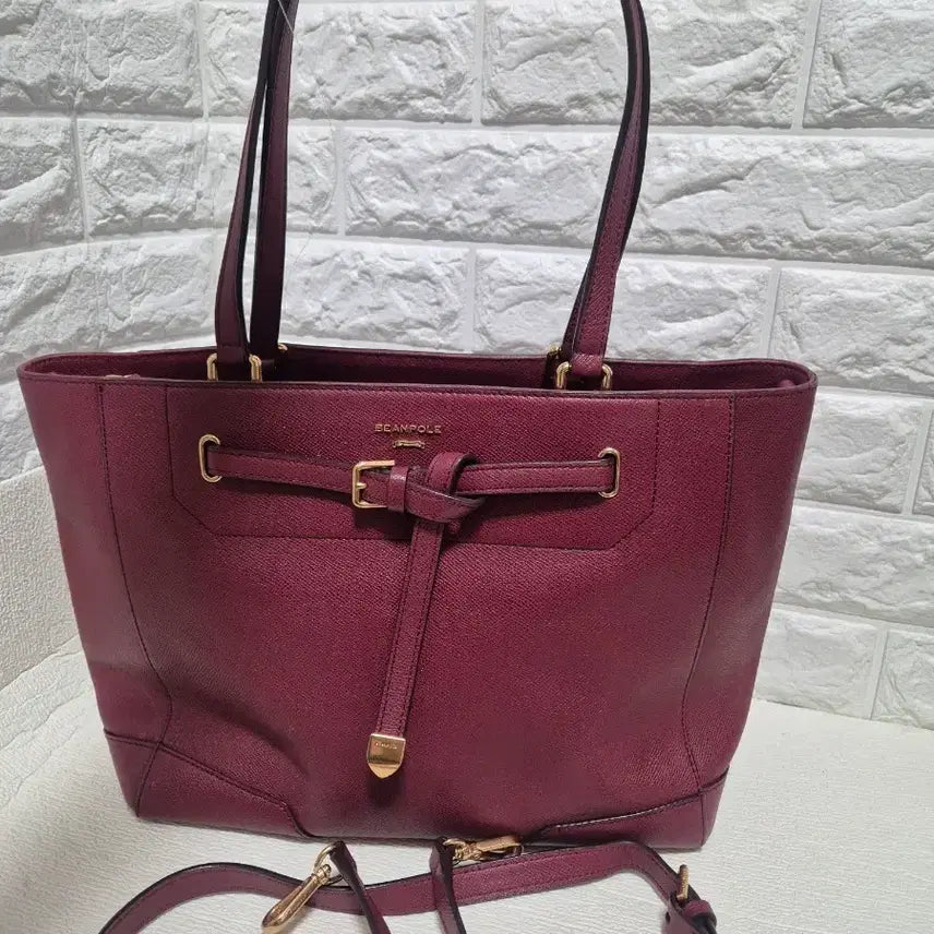 [BUNJANG] Beanpole Leather Shoulder Bag / 빈폴