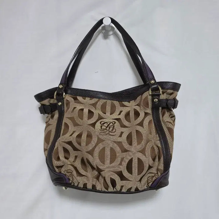 [BUNJANG] Louis Quatorze Brown Purple Pattern Shoulder Bag / 루이까또즈 브라운 퍼플 패턴 숄더백 0317