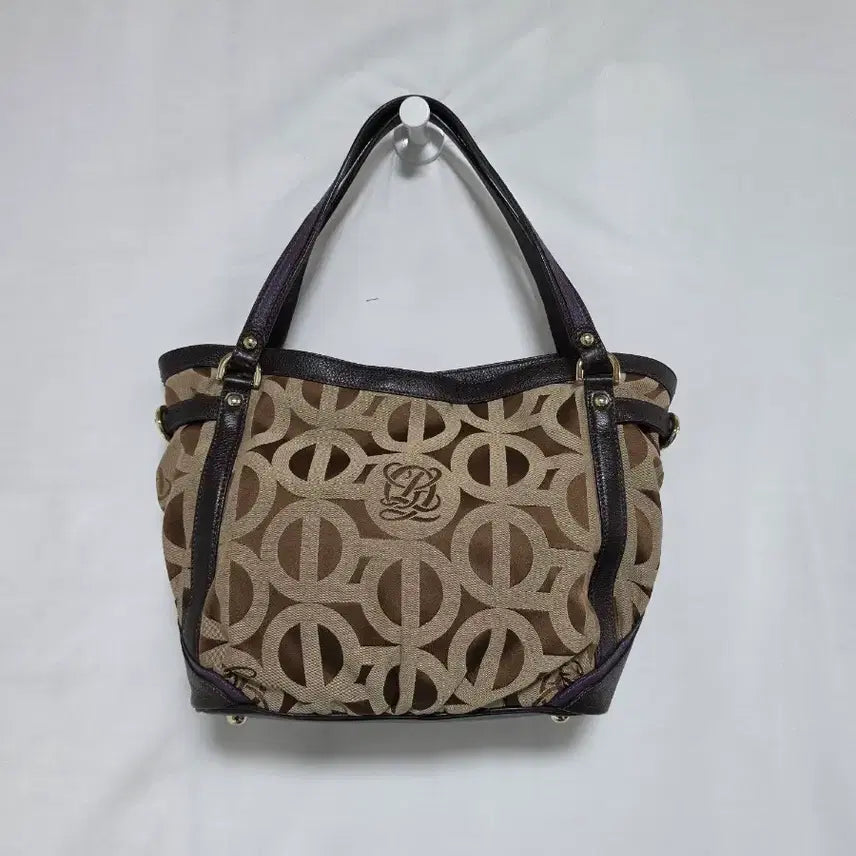 [BUNJANG] Louis Quatorze Brown Purple Pattern Shoulder Bag / 루이까또즈 브라운 퍼플 패턴 숄더백 0317