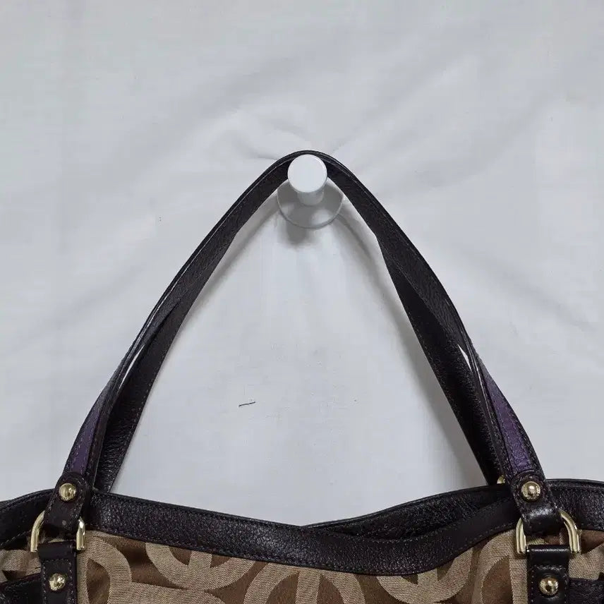 [BUNJANG] Louis Quatorze Brown Purple Pattern Shoulder Bag / 루이까또즈 브라운 퍼플 패턴 숄더백 0317