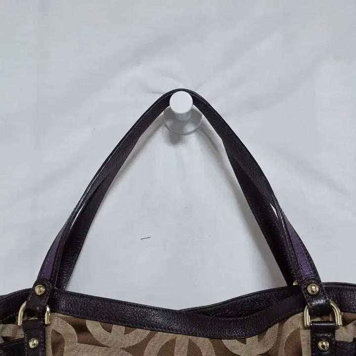 [BUNJANG] Louis Quatorze Brown Purple Pattern Shoulder Bag / 루이까또즈 브라운 퍼플 패턴 숄더백 0317