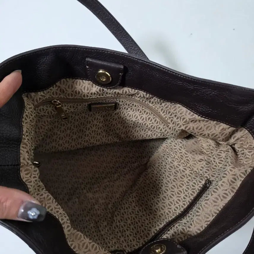 [BUNJANG] Louis Quatorze Brown Purple Pattern Shoulder Bag / 루이까또즈 브라운 퍼플 패턴 숄더백 0317