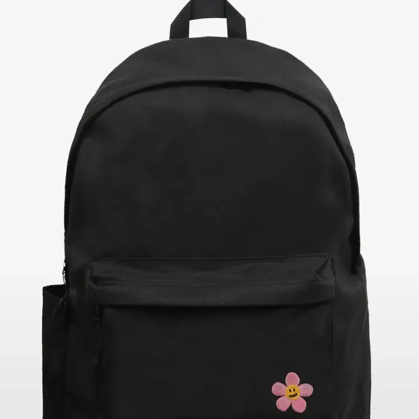 [BUNJANG] Graver Black Purple Embroidered Backpack / 그레이버 블랙 퍼플 자수 백팩