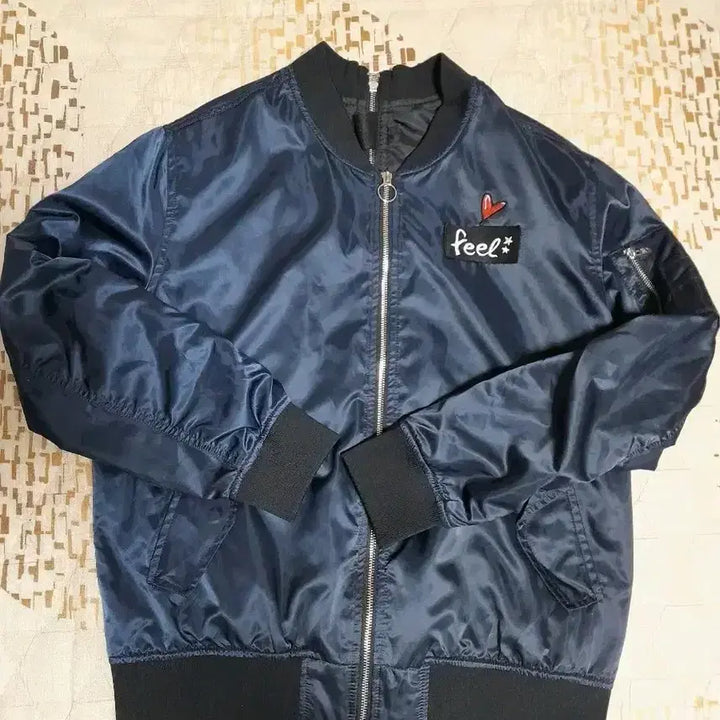 [BUNJANG] Frank Stone Navy Blouson Bomber Jacket / [상태최상] 프랭크스톤 네이비 블루종 항공점퍼 바람막이 90