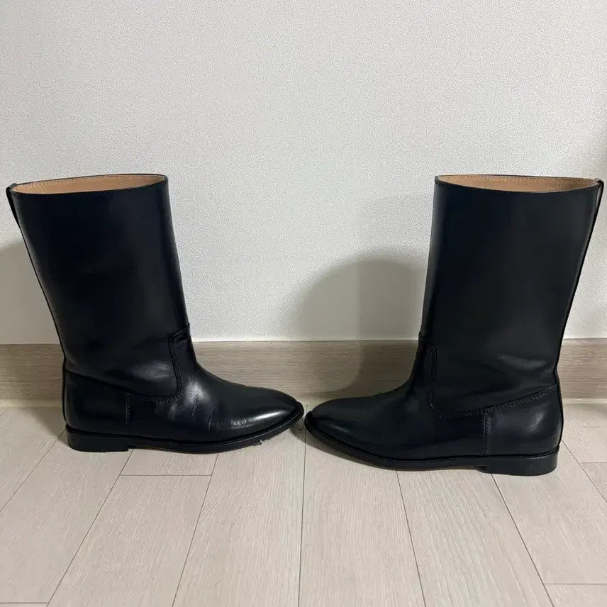 [BUNJANG] Ethos Black Mid-Calf Boots / 에토스 미들부츠