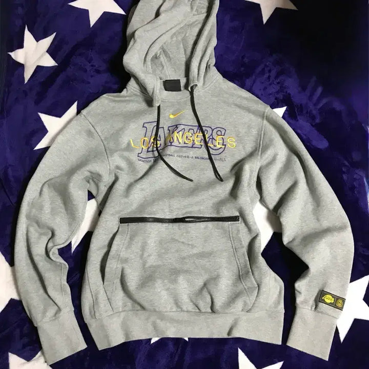 [SOLD OUT] 새상품 나이키 NBA 정품 레이커스 후드티 그레이 지퍼 후드집업 스우시