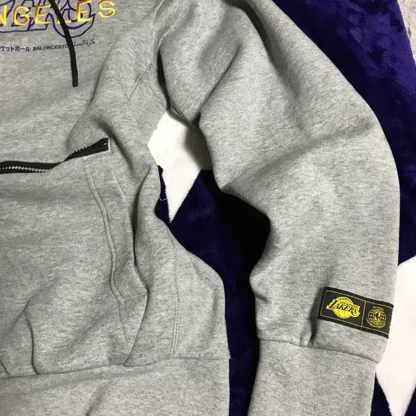 [SOLD OUT] 새상품 나이키 NBA 정품 레이커스 후드티 그레이 지퍼 후드집업 스우시