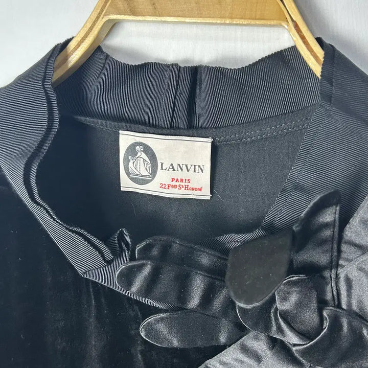[BUNJANG] LANVIN Velvet Flower Corsage Dress / [LANVIN] 랑방 벨벳 플라워 코사지 원피스