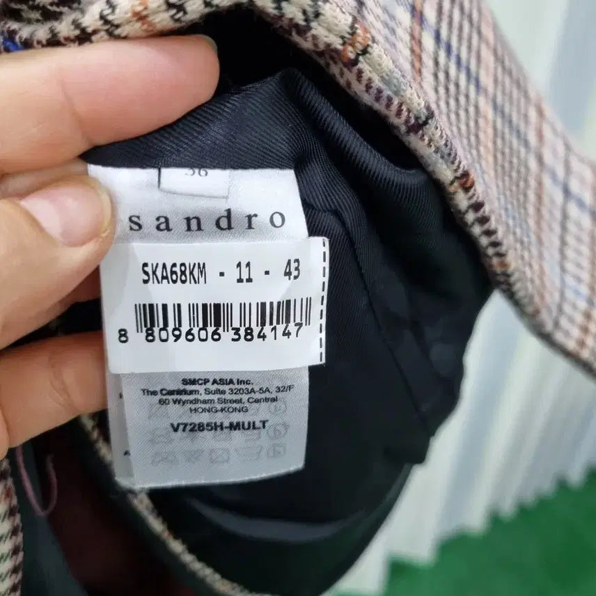 [BUNJANG] Sandro Check Pattern Blazer Jacket / Sandro 체크 패턴 자켓
