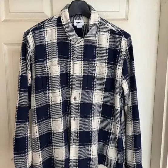 [BUNJANG] OBEY Checkered Shirt (M) / 오베이 체크 셔츠 M 판매합니다(1회착)
