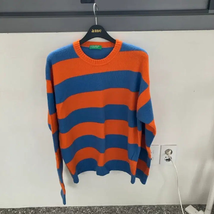[SOLD OUT] 베네통 스트라이프 니트 오렌지/블루