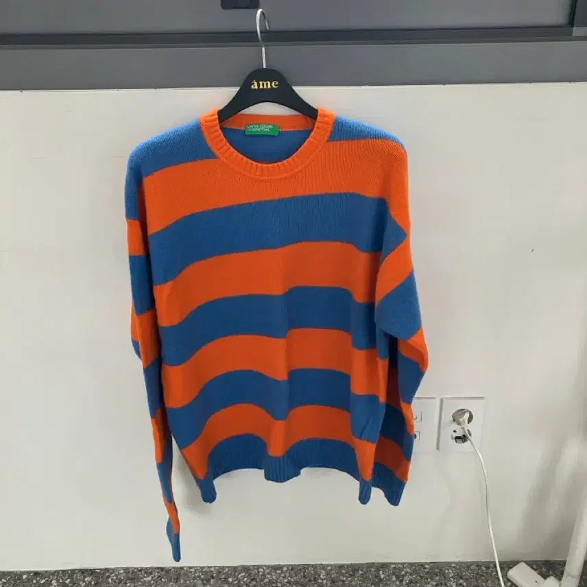 [SOLD OUT] 베네통 스트라이프 니트 오렌지/블루