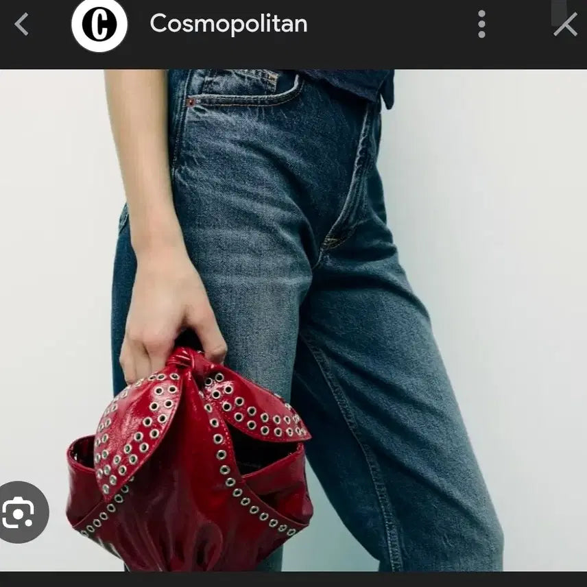 [BUNJANG] ZARA Ribbon Embellished Bucket Crossbody Bag / 자라 리본 장식 버킷 크로스바디 백
